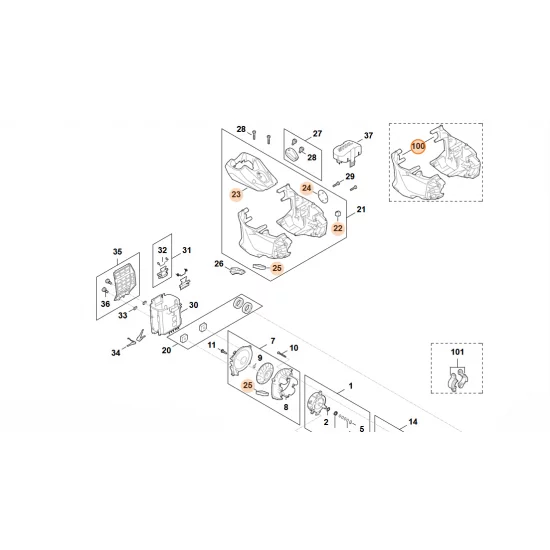 STIHL  Obudowa silnika FA03 600 0821